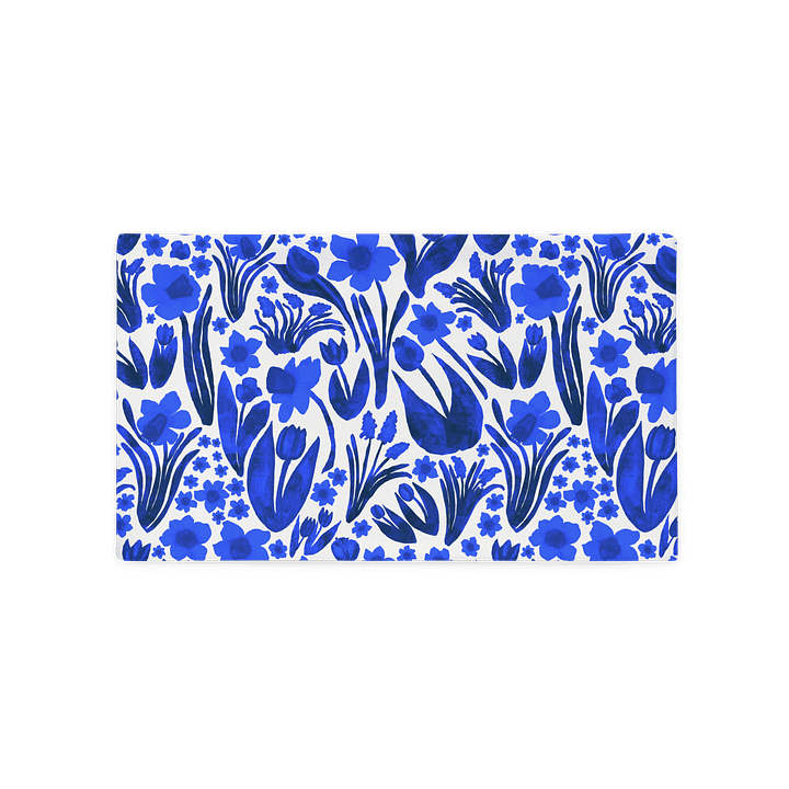 Spring Garden Pillowcase | Royal Blue on White | Bold Florals, Beachy Charm & Coastal Elegance | Monique Faella Designs™ product image (5)