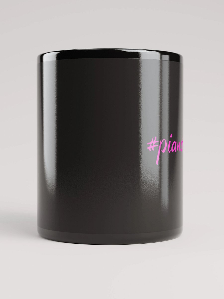 "Piano Teacher Boss" Black Glossy Mug with Neon Pink Script product image (5)