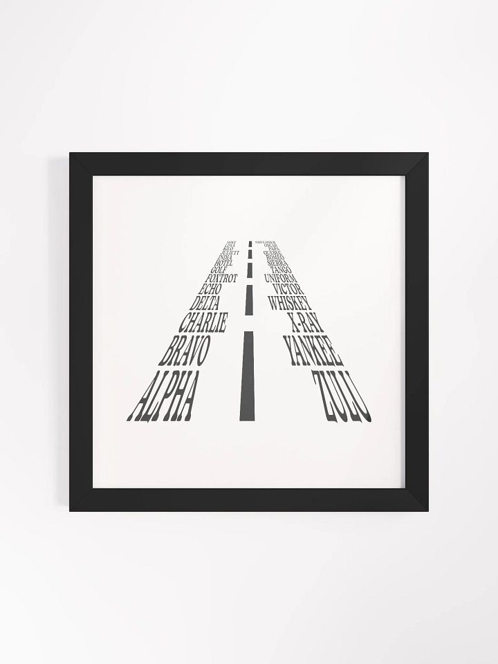 The Aviation Alphabet Runway Framed Poster product image (1)