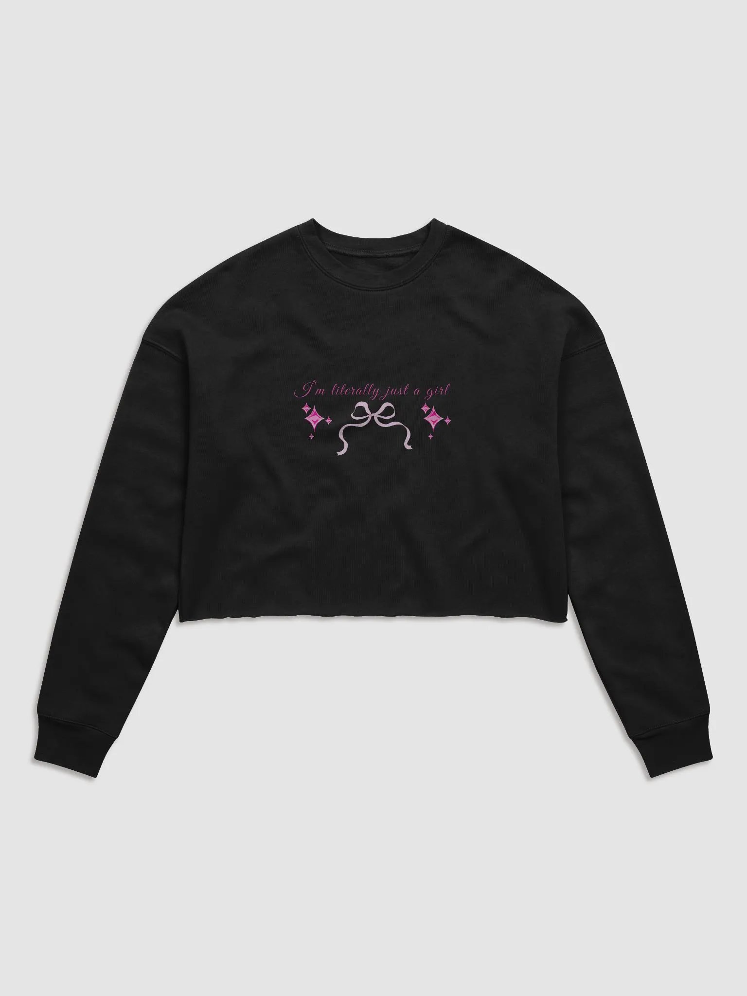 I'm Just a Girl Cute Crop Sweatshirt product image (2)