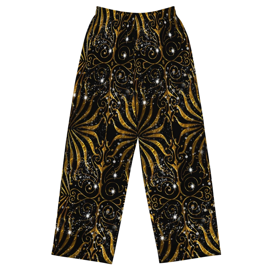 Black and Gold Victorian Sparkle Wideleg Pants product image (2)