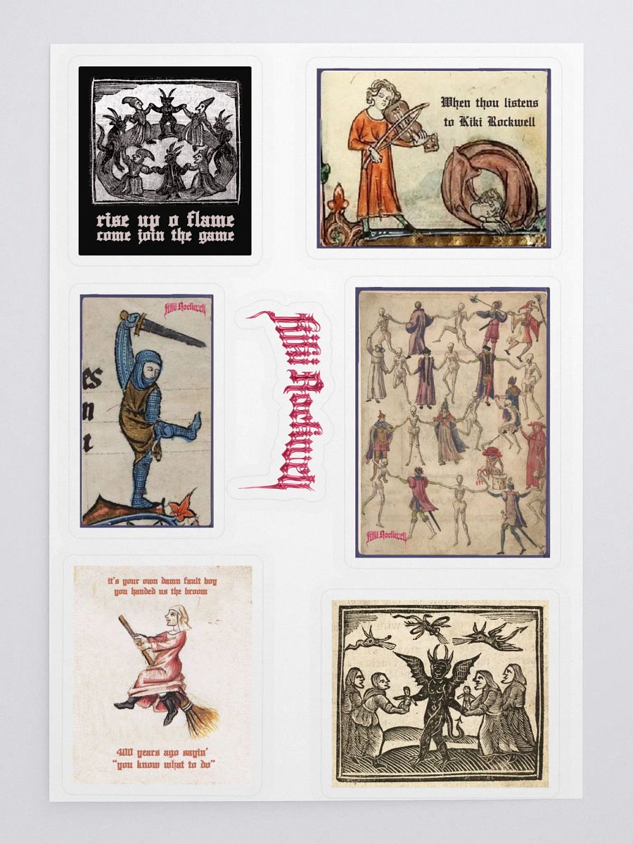 Silly Little Medieval Folk Stickers product image (1)