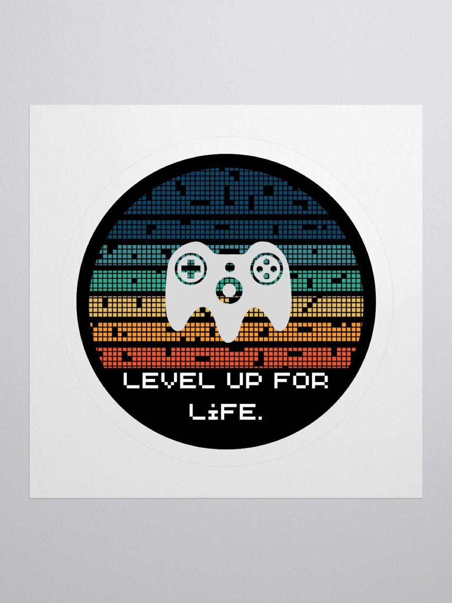 Retro Gaming Level Up For Life. Sticker product image (2)