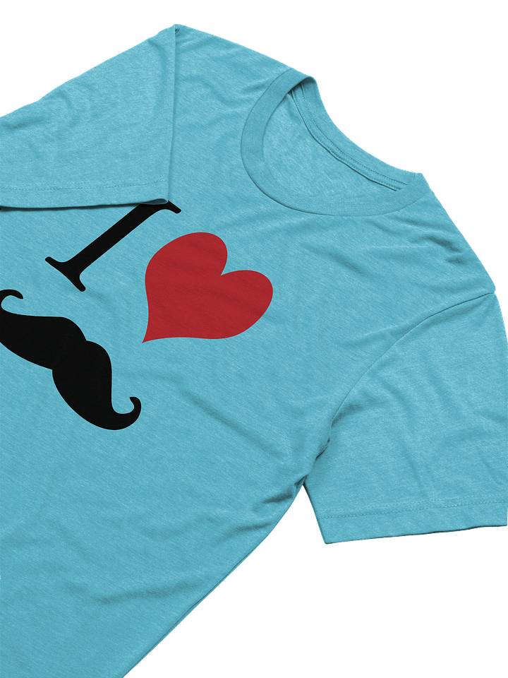 'I (red heart) Mustache Triblend T-Shirt product image (2)
