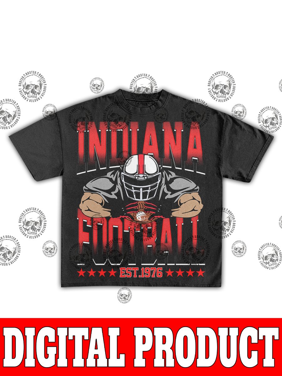 ndiana Football Vintage 1976 Bootleg Graphic Design product image (1)