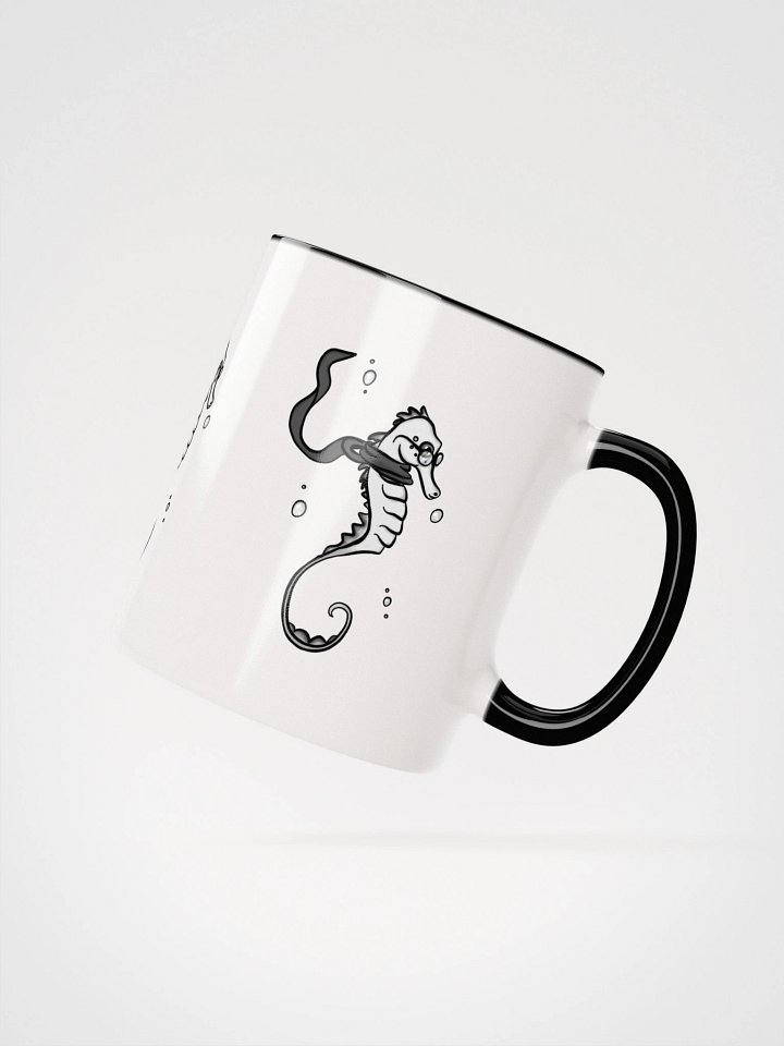 Whimsical Nerdy Seahorse Contrast Color Ceramic Mug product image (9)