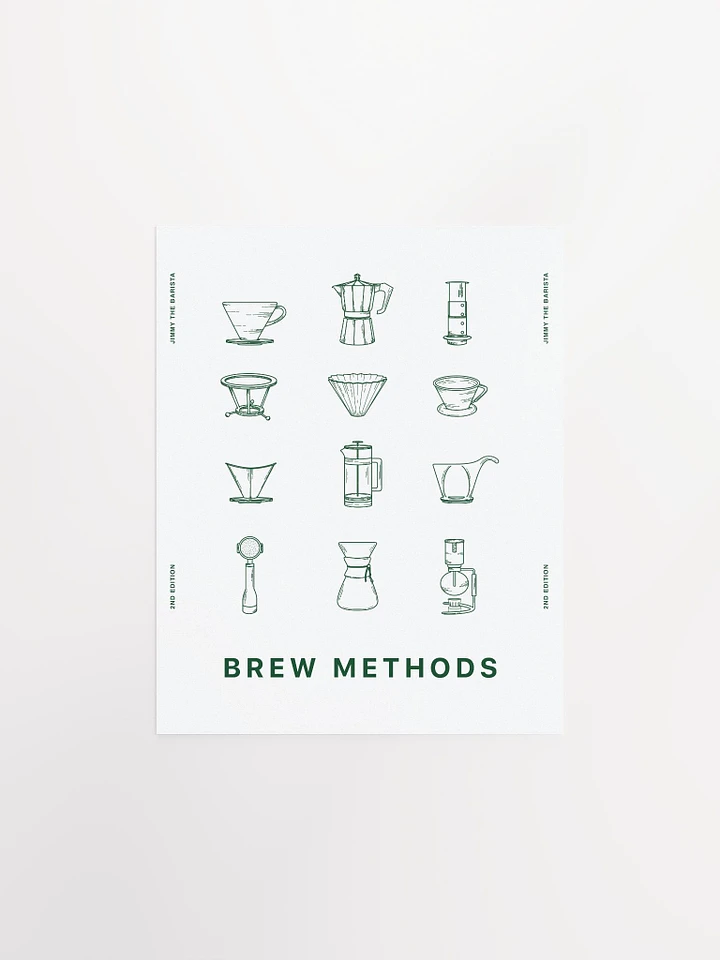 brew methods poster // v.02 (green) [PRINT] product image (1)