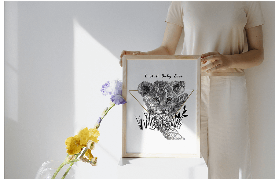 Cutest Bay Ever Safari Nursery Wall Art, Baby Animal Nursery Printable product image (2)