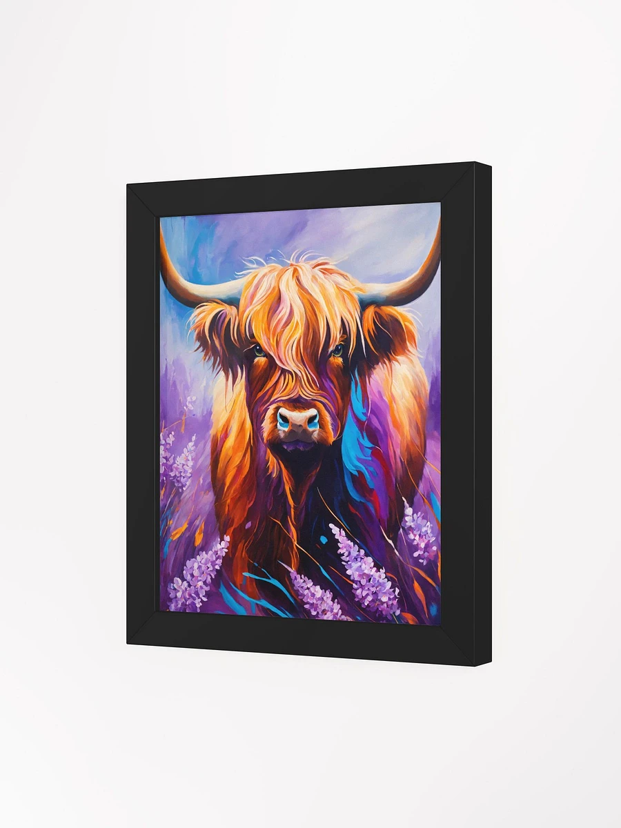 Lavender Field Highland Cow Framed Print product image (4)