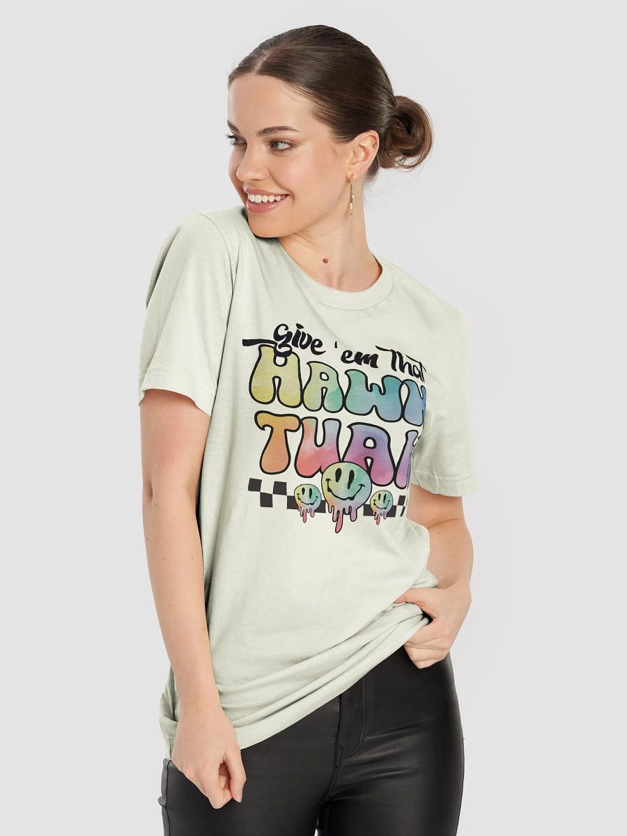 Hawk Tuah shirt, give them that hawk tuah Tshirt, smiley emoji groovy sassy tee product image (8)
