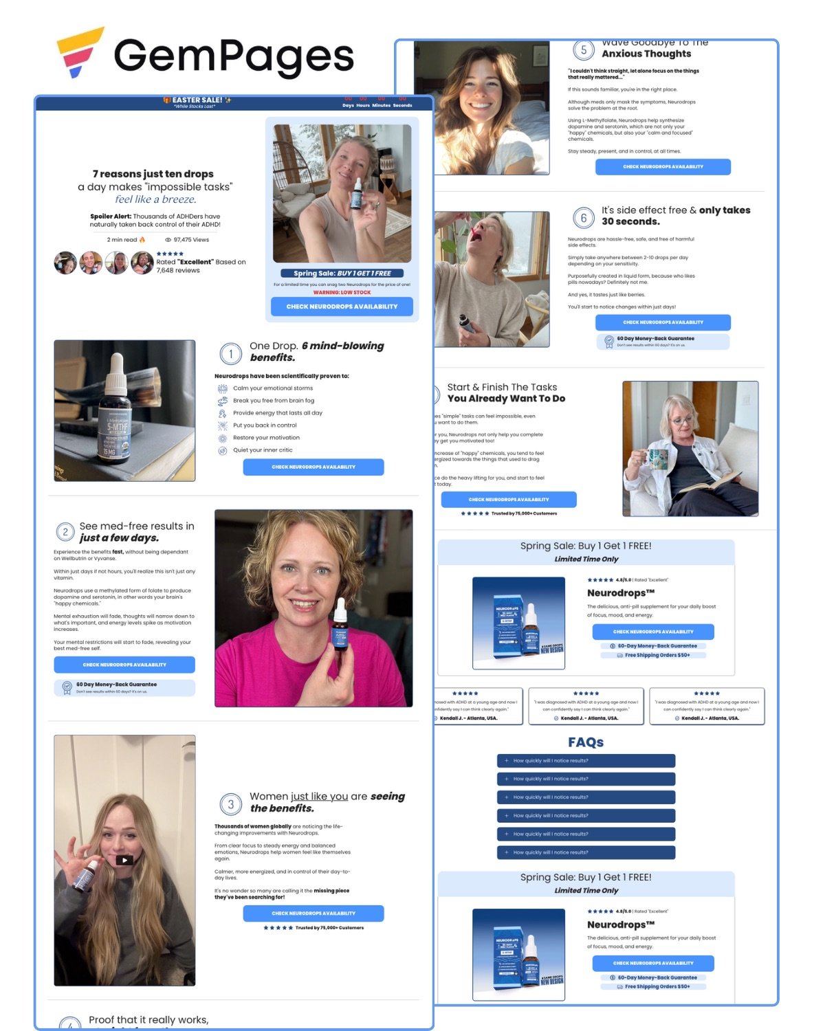 NeuroDrops 7 Reasons Listicle Page | GemPages product image (1)