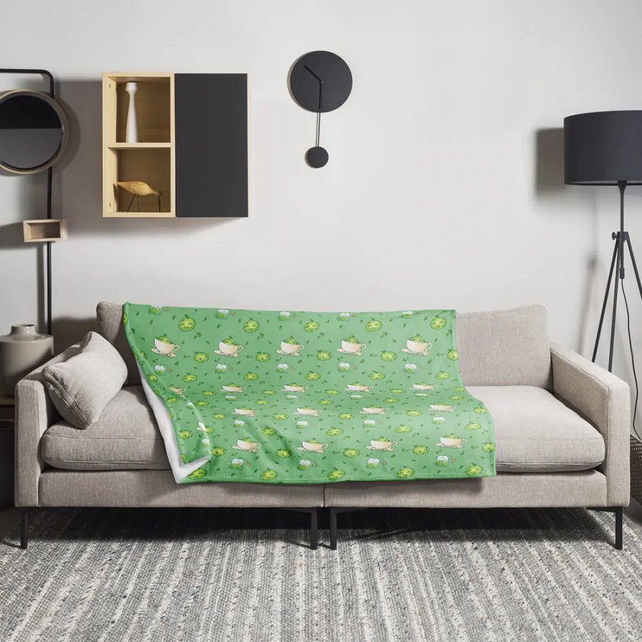 Green Tea Slime Throw Blanket product image (4)