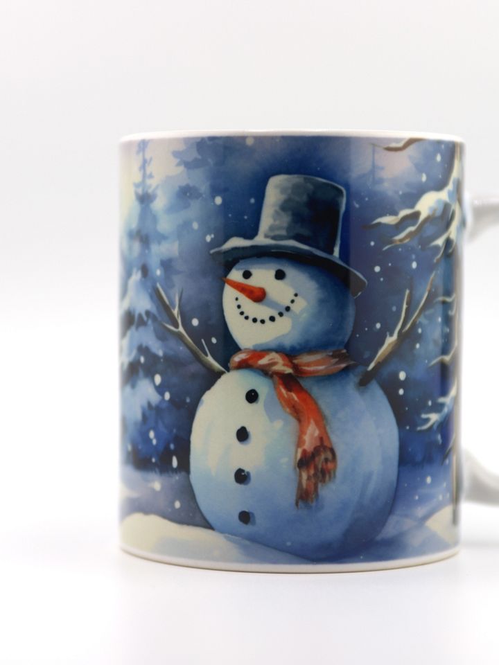 Festive Snowman Winter Wonderland 11oz Coffee Mug – Christmas Holiday Themed Ceramic Cup – Perfect for Hot Cocoa, Tea, and Coffee Lovers product image (1)