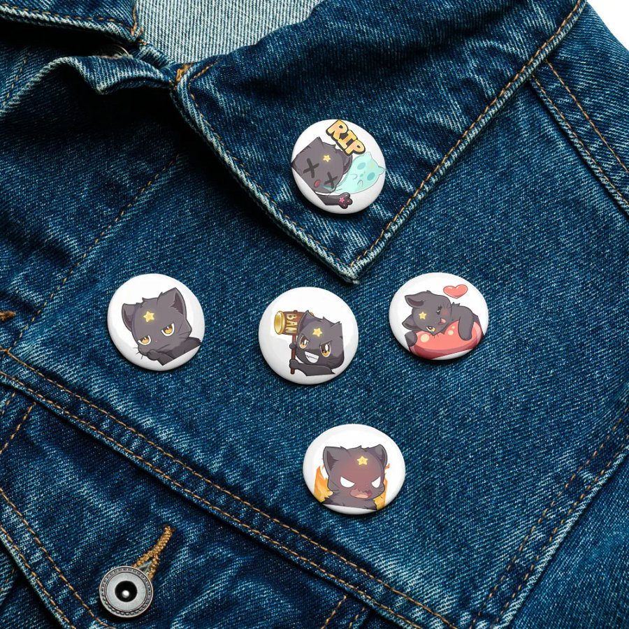 RIP Kitty Pin Button Set product image (11)