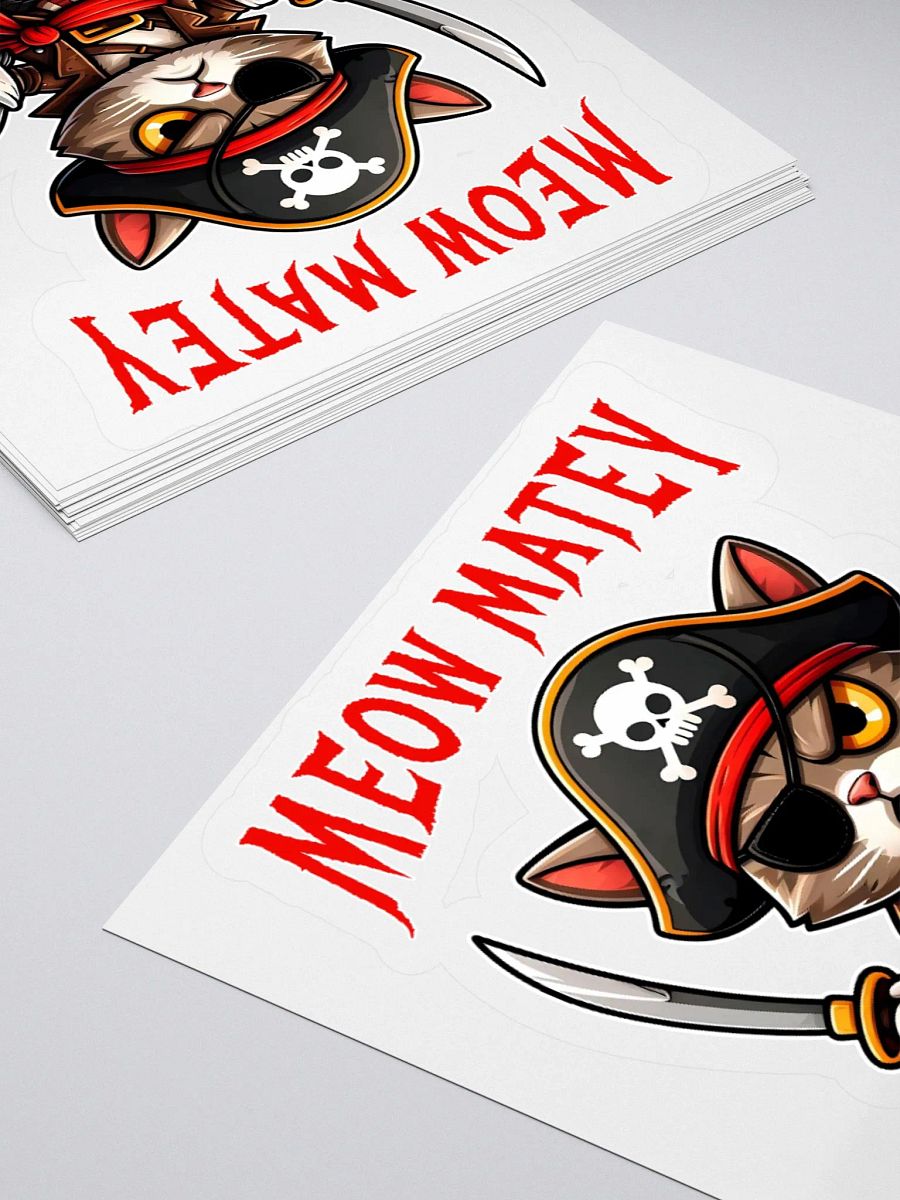 Meow Matey Cat Pirate Sticker product image (10)