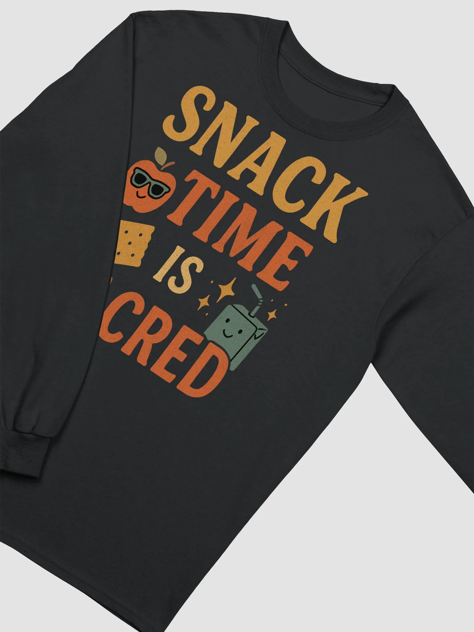 Snack Time Is Sacred Long Sleeve Tee – Teacher Style for Snack Champions product image (23)