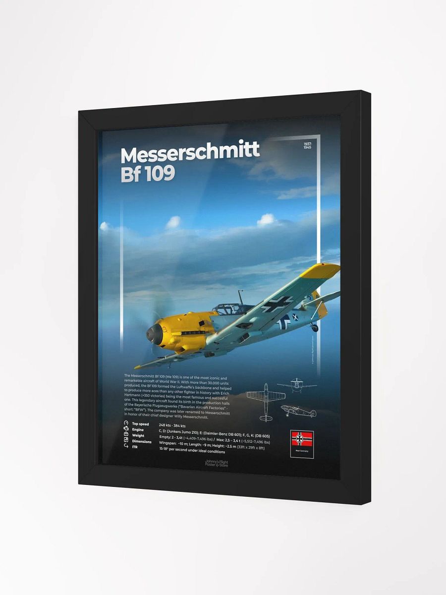 Messerschmitt Bf-109 Aviation Spec Poster product image (5)