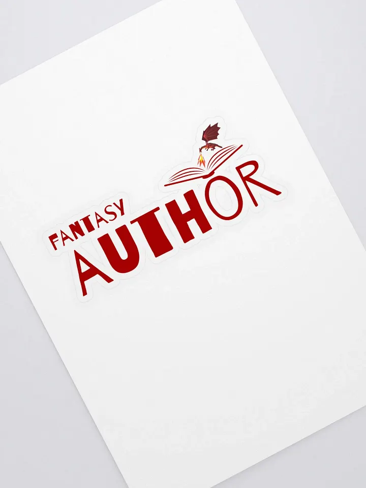 Fantasy Author Sticker - red text product image (1)