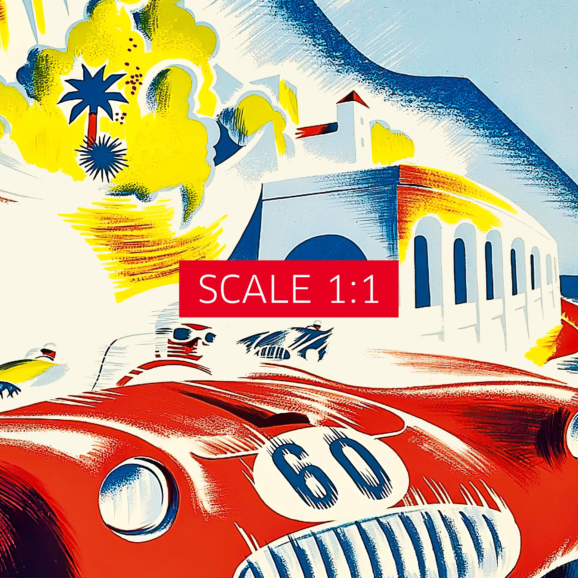 Monaco Vintage F1 Grand Prix, 1952 poster — Vintage Formula 1 poster, Monaco Grand Prix poster, retro travel poster, retro travel art product image (4)