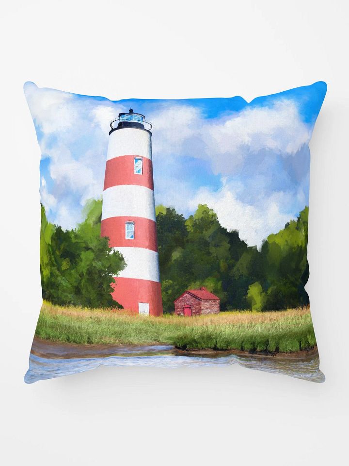 Sapelo Island Lighthouse – Georgia Coast Throw Pillow product image (1)