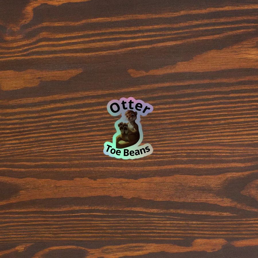 Otter beans Holographic Sticker product image (3)