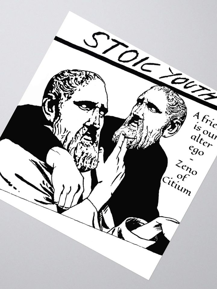 Stoic Youth Zeno of Citium quote Kiss Cut Stickers product image (2)
