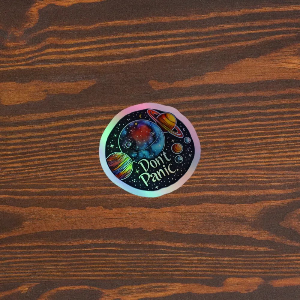 Don't Panic - Galactic Twist Holographic Sticker product image (5)