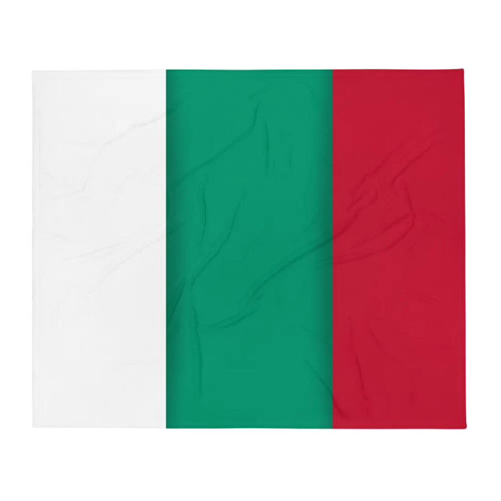 White Green Red Flag Colored Throw Blanket product image (2)