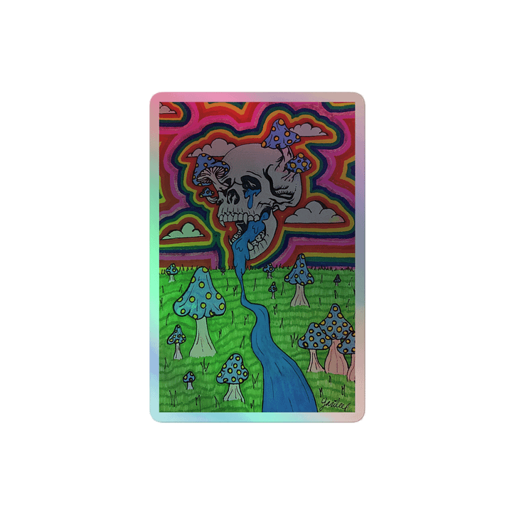 Death to life holographic sticker product image (2)