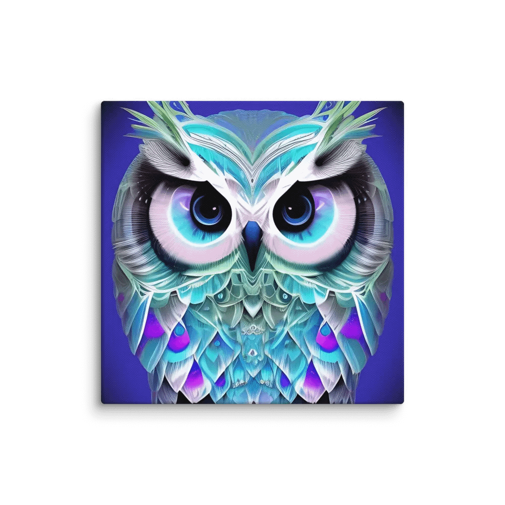 Fantasy Fractal Owl Art - v4 product image (1)
