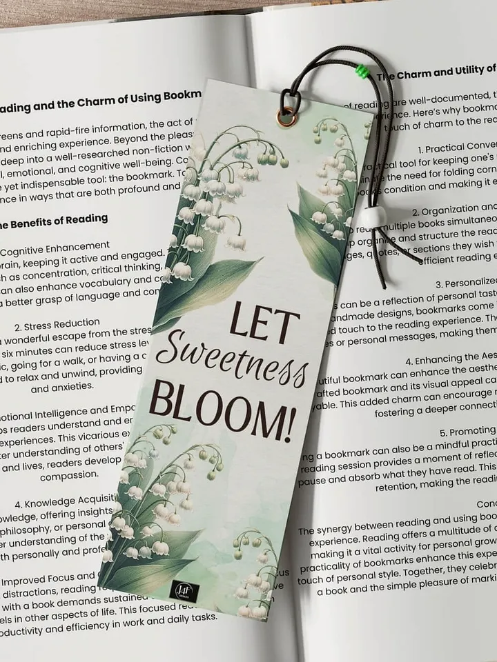 FREE Lily of the Valley Bookmark Printable, Inspirational Sayings With May's Birth Month Flower product image (2)