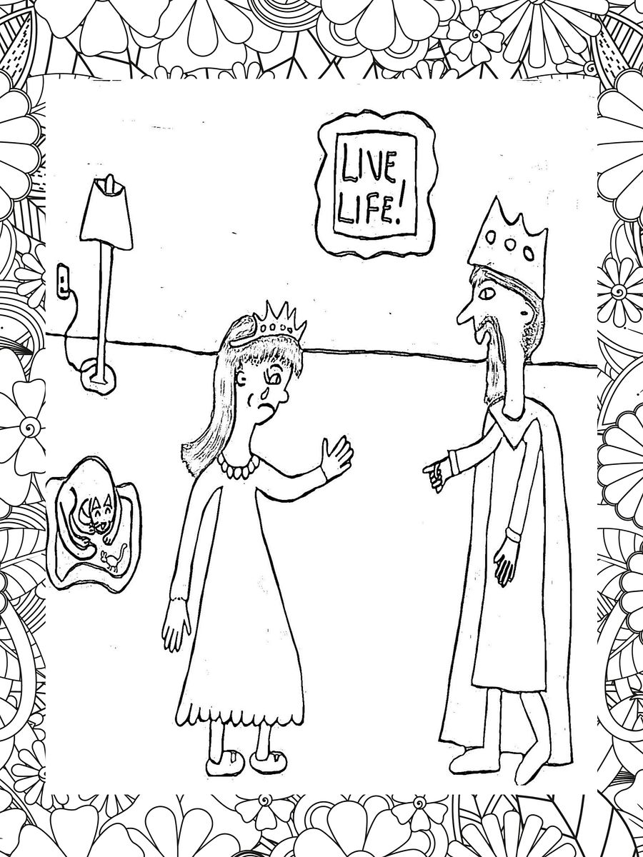 It's a Colorful Life, Cartoon Characters Having Fun, Coloring Book for Adults product image (7)