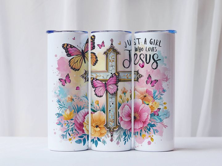 Just a Girl Who Loves Jesus Stainless Steel Tumbler product image (1)
