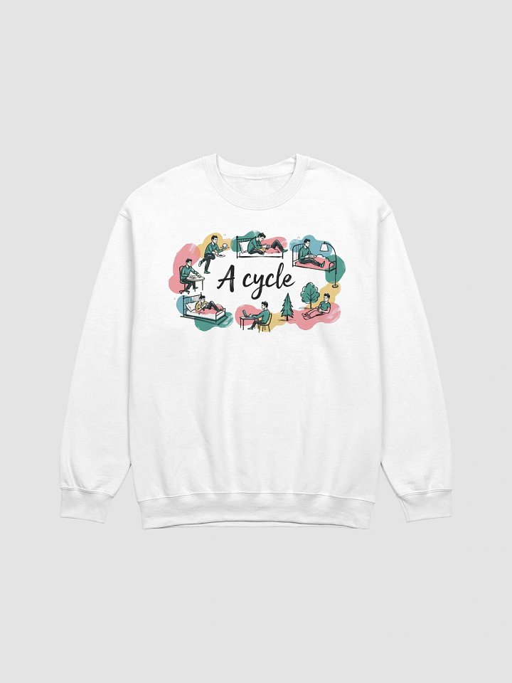Cozy Daily Rhythms Poster | A Cycle Illustration Sweatshirt product image (5)