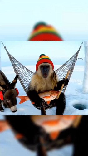 FISHING FOR RED SNAPPER IN THE ARCTIC🍌 #fishing #rasta #monkey #action #ai
