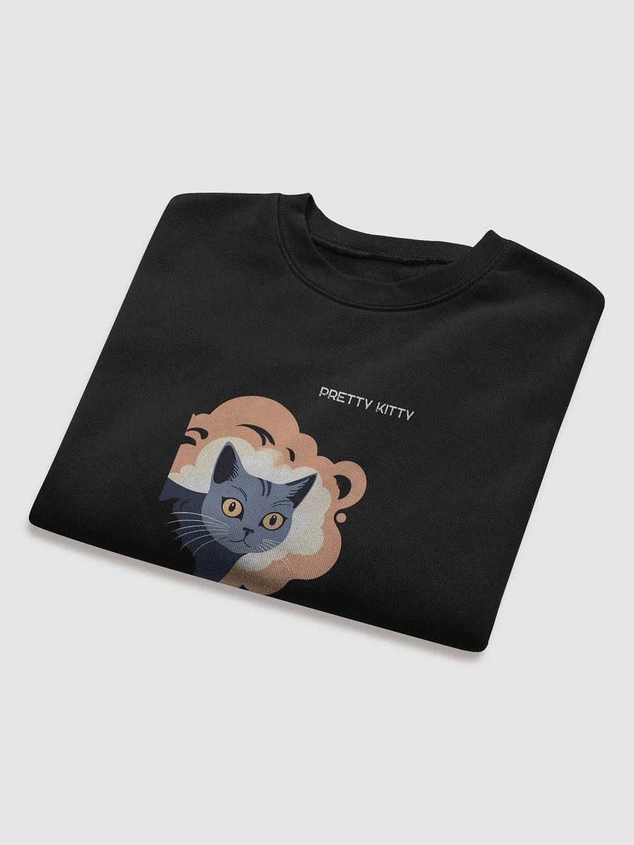Whimsical Cat Illustration Fleece Crop Sweatshirt product image (8)