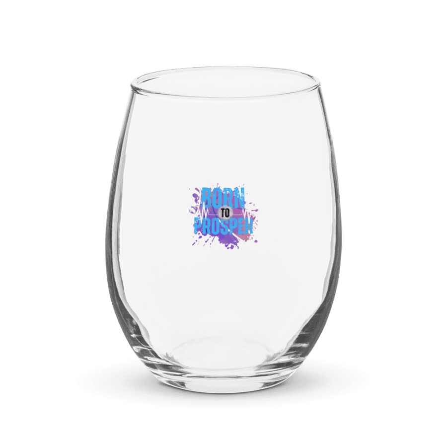 Born to Prosper Tiny Print Reverie Stemless Wine Glass product image (1)