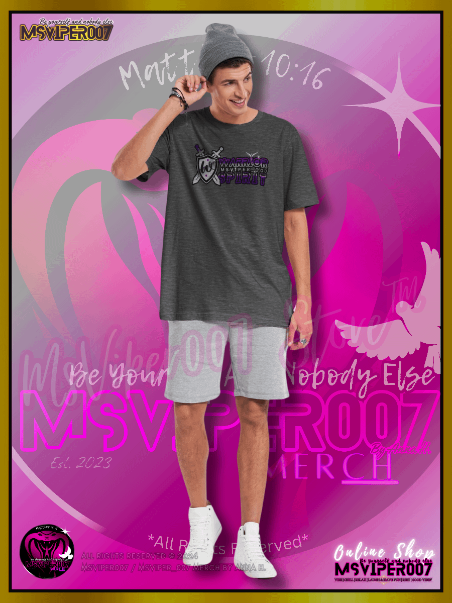 T-Shirt - MsViper007's "Warrior Spirit [violet]" Gaming Comfort T-shirt By Anna H. product image (8)