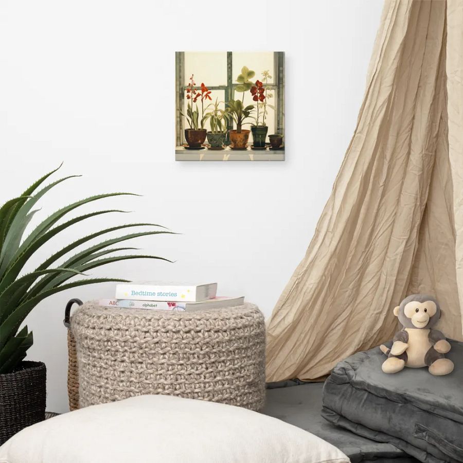 Art2401-12 Potted Plants Still Life - Canvas Print - sm product image (6)