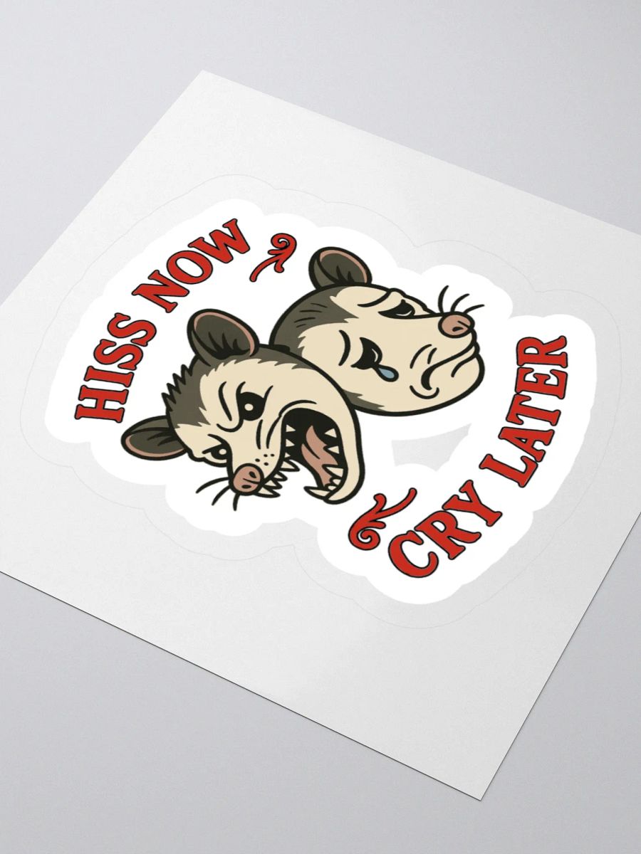 Hiss Now Cry Later Sticker product image (9)