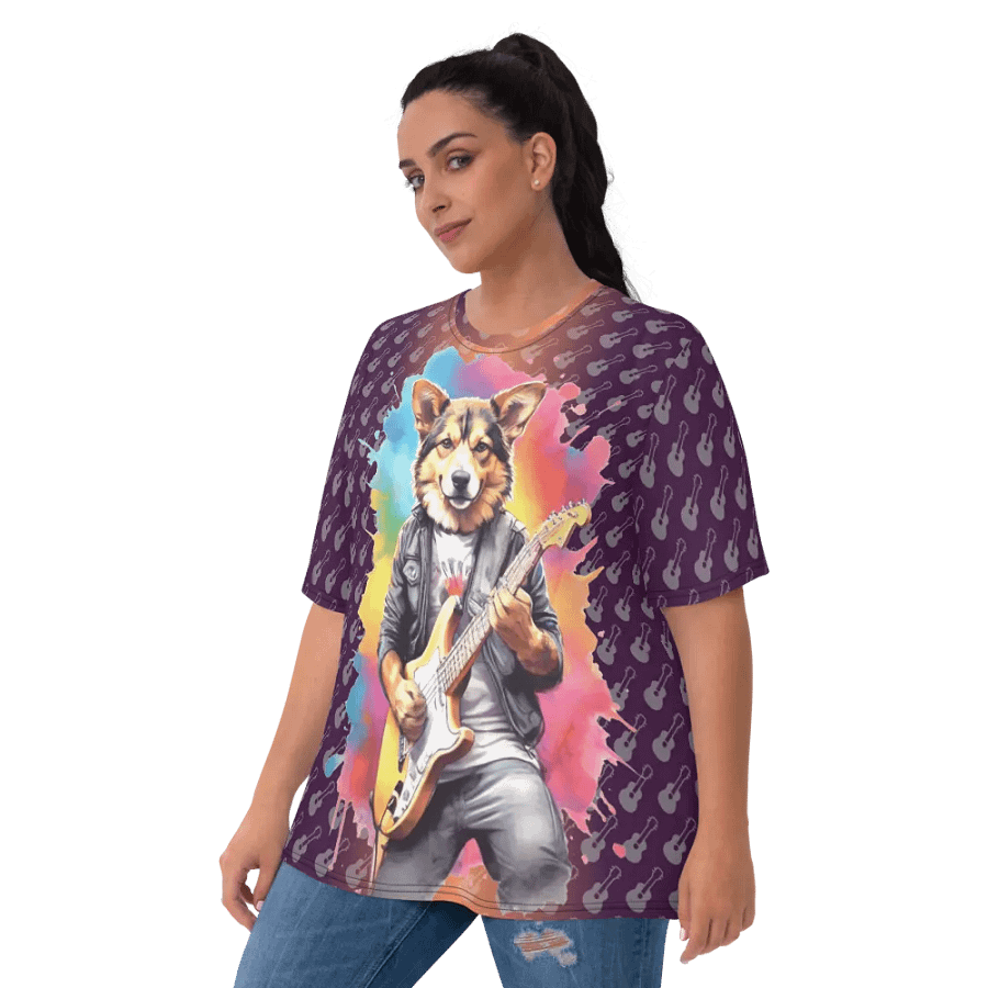 Cool Dog Play Guitar All Over Print T-shirt product image (10)