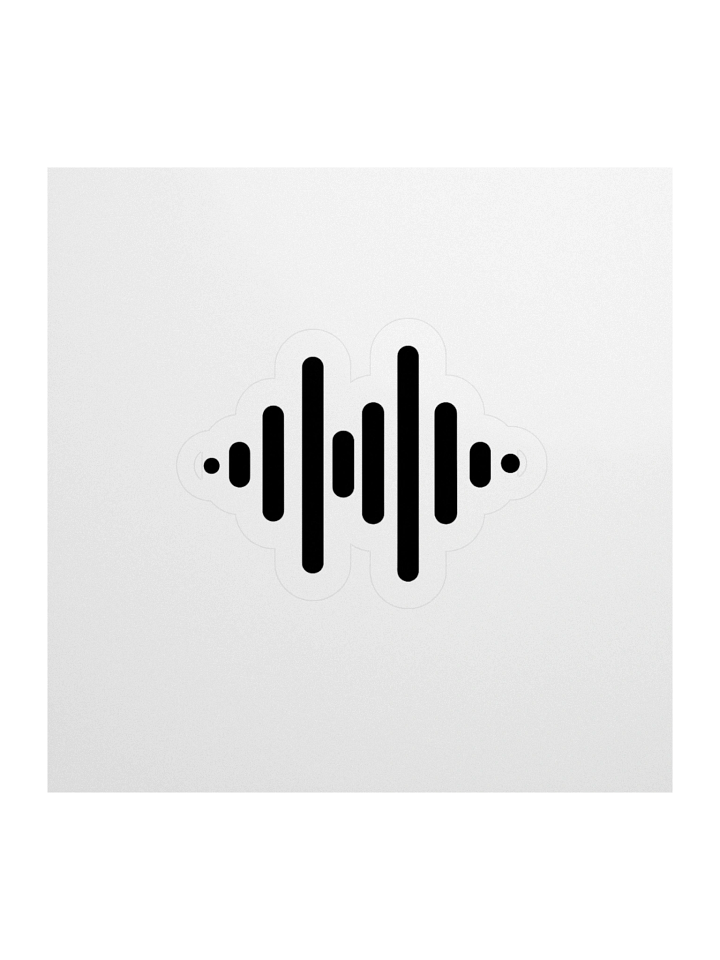 ASMR with MAPA Kiss-Cut Stickers – Black Soundwave Logo on White product image (2)