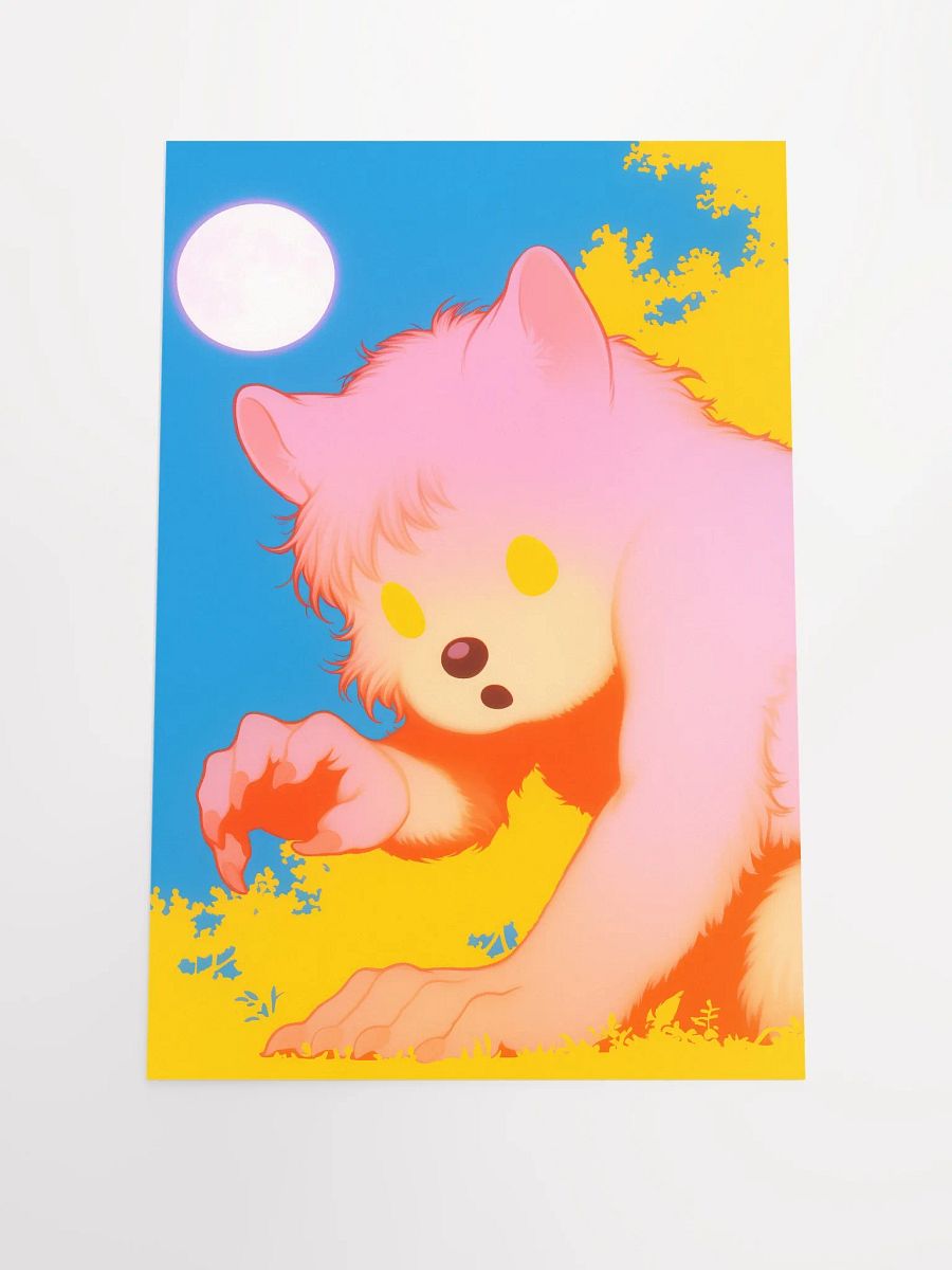 Whimsical Fantasy Werewolf Matte Poster product image (1)