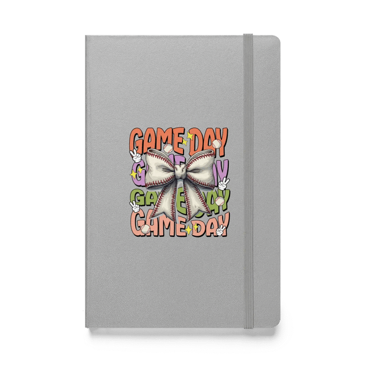 Game Day Bow Baseball Hardcover Bound Notebook product image (1)