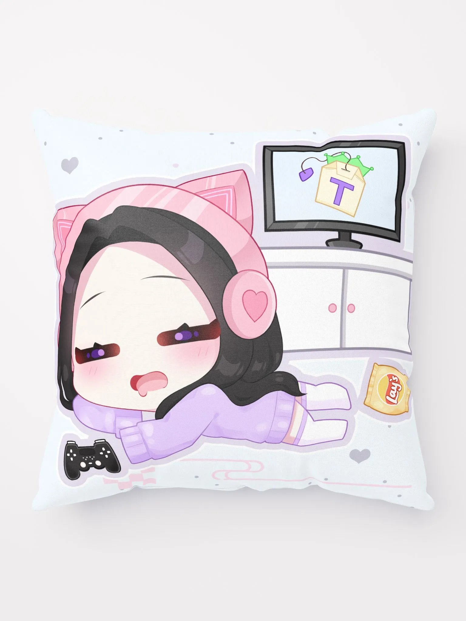 'Lazy Gamer' Chibi Cushion product image (9)