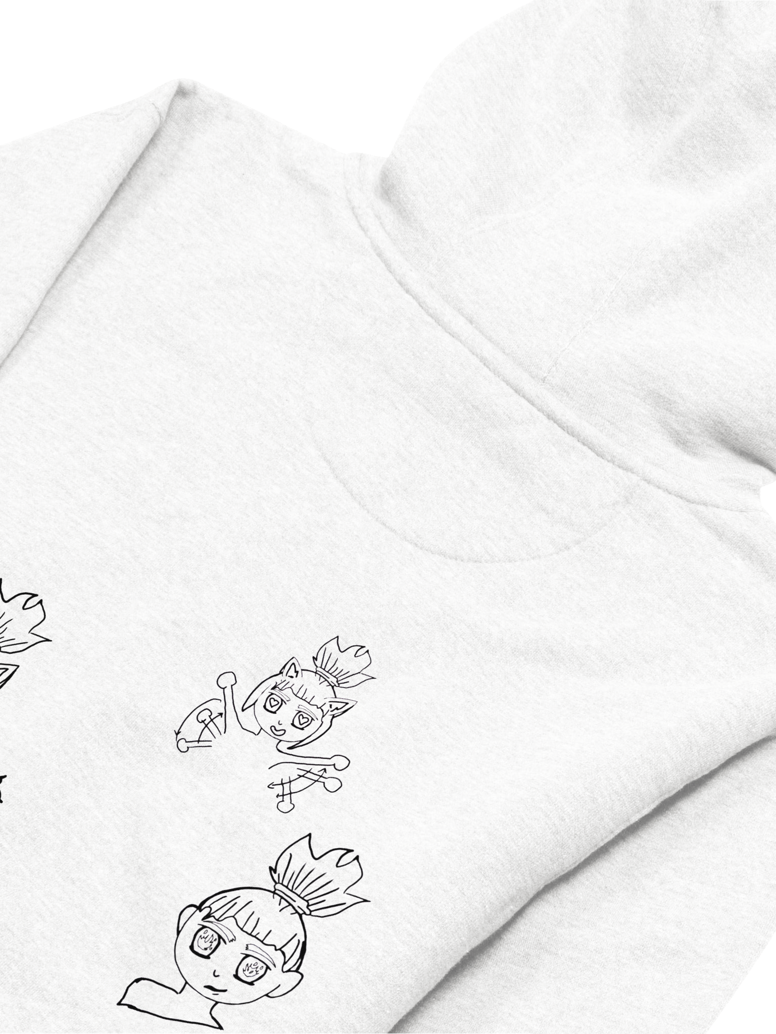 Lara Catpaw lineart hoodie product image (4)