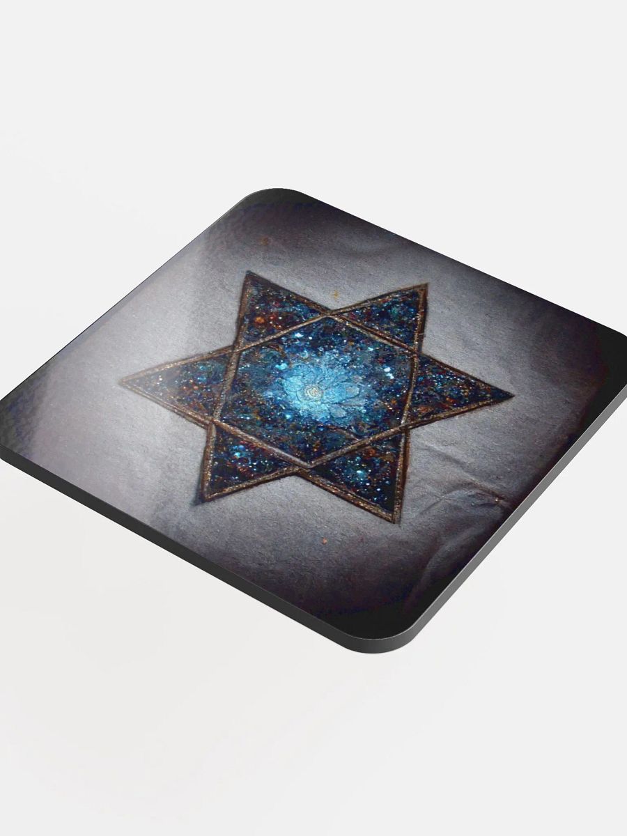 Galactic Blue Star Cork Coaster product image (4)
