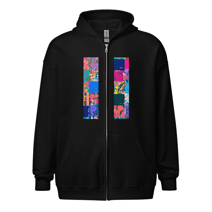 Vibrant Abstract Zip Hoodie product image (1)