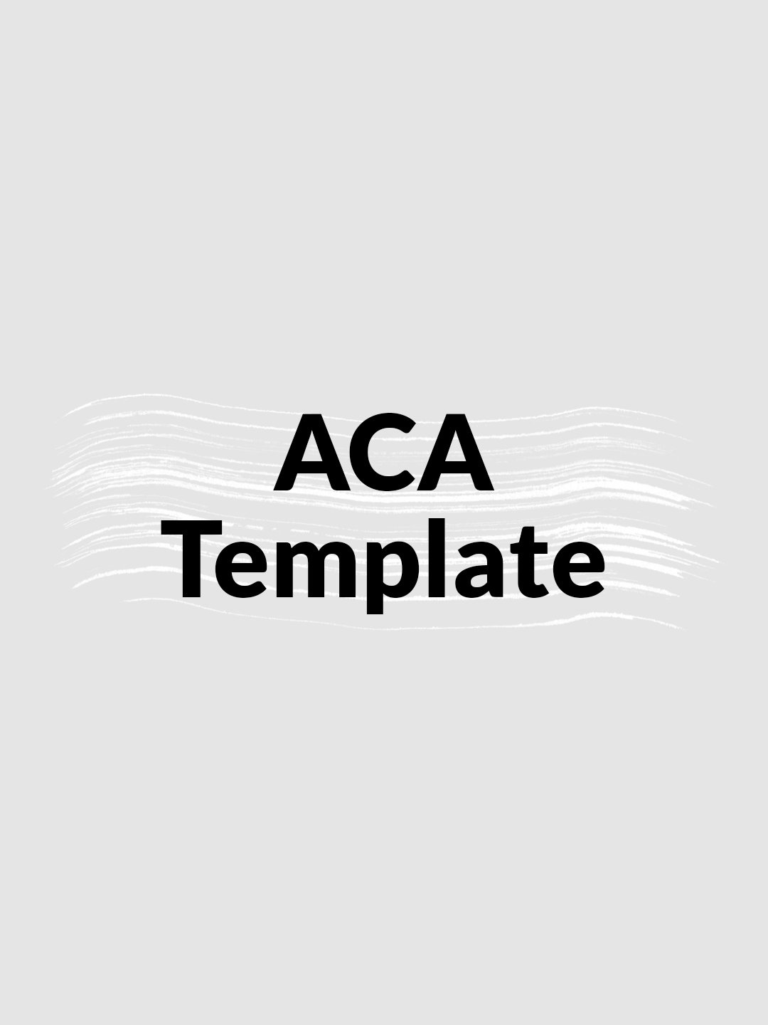 ACA Default Sheet Templets product image (1)