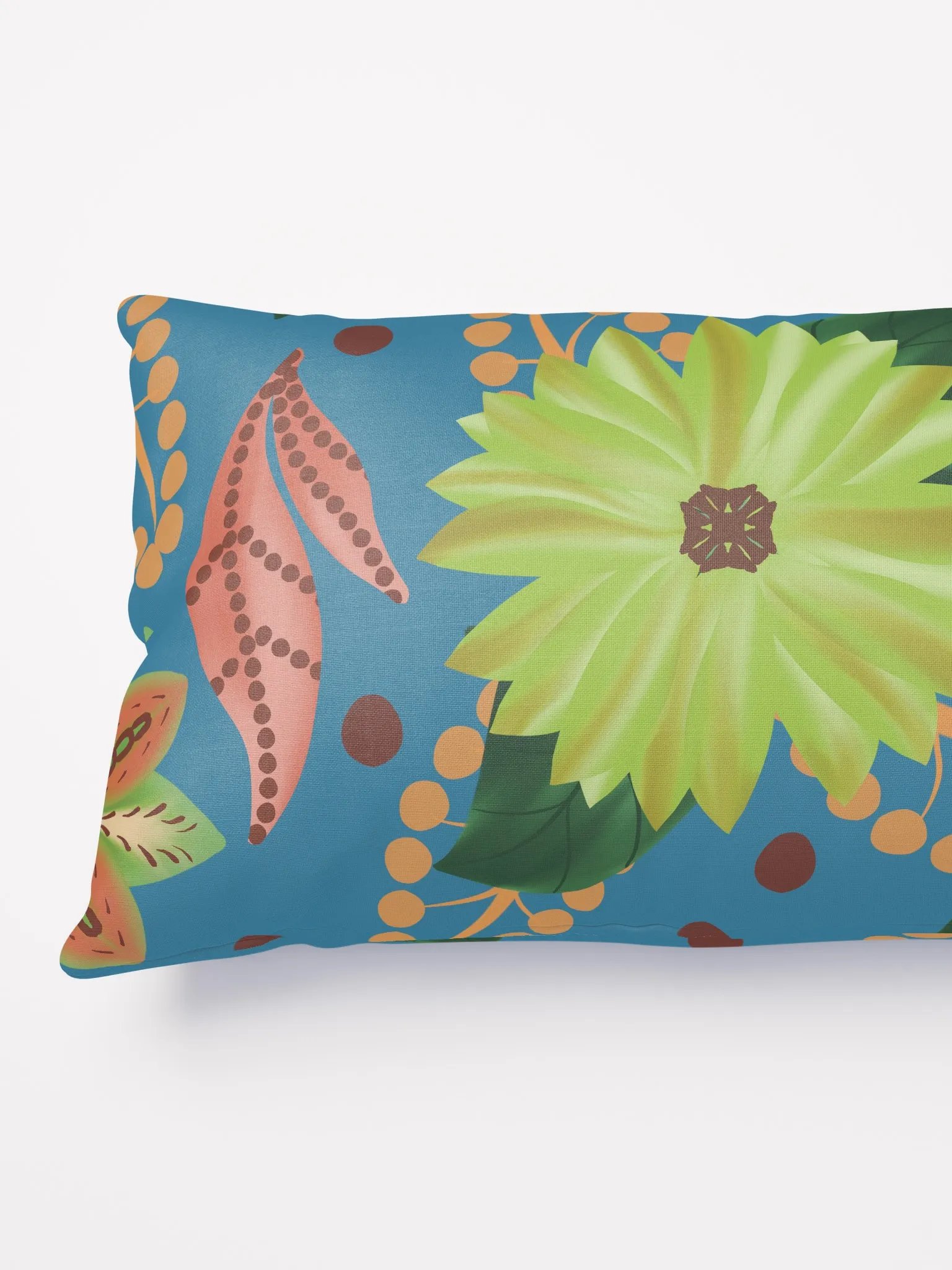 El Yunque Blue Floral Pillow product image (8)